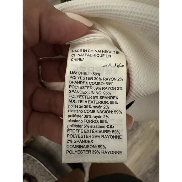 WHITE HOUSE-BLACK MARKET Size 2 Black White Piping Sheath Dress In Ecru EUC - Picture 8 of 8